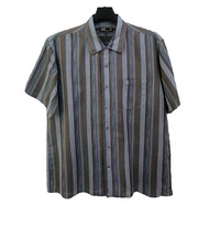 DAKS LONDON แท้ อก45 เสื้อเชิ๊ตแขนสั้นลายคลาสสิกสปอต