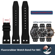 High Quality Fluoride Rubber Strap Watch Band for IWC Watch Big Pilot Portofino TOP GUN Portugieser 