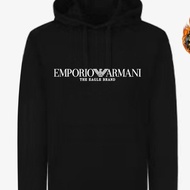 Armani New Style Sweatshirt Men EA7 Hooded Top Autumn Winter Pure Cotton Loose Long Sleeve Casual Ja