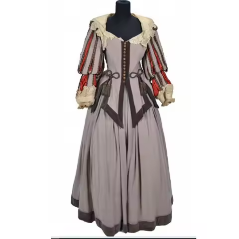 Milady De Winter Cosplay Costume Ball Gown 17th Century Baroque Tudor Costume Dress Set Queen Prince