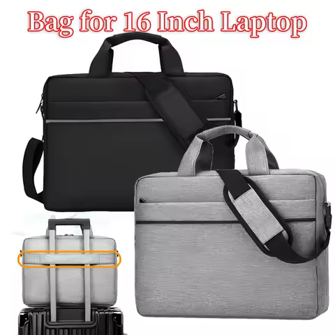 Laptop Carrying Case Shockproof Laptop Crossbody Bag Waterproof Padded Laptop Case 3 Compartments La
