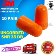 [ORIGINAL] 3M Foam Earplugs 1100[10 Pair,Uncorded] 3M Earplugs Health Ear Plugs For Anti Noise 3M Ea