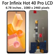 6.78 inch đối với Infinix Hot 40 Pro LCD x6837 Màn hình hiển thị Bộ lắp ráp Bộ số hóa cảm ứng đối vớ