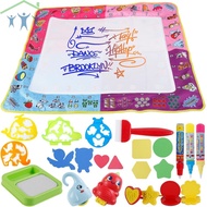 Water Doodle Mat 30 x 30.5Inch Large Water Drawing Mat No Mess Reusable Art Coloring Mat with Pens for 2 to 8 Years Old Kids  SHOPTKC4390