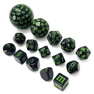 ice Polyhedral Set DND Cubes POP D3-D100 Acrylic Dice Sets 15 Pcs For Gift DND Game RPG Board Game