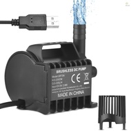 Submersible Water Pump Electric 500L/H Small Fountain Pump with Max 4.9ft Lift, 6.5ft USB Cable and 