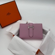 Hermes Constance 康康 櫻花粉 U刻 中短夾