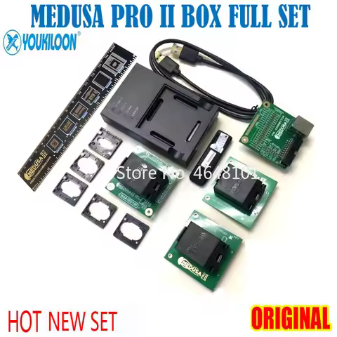 Medusa Pro II Box, Medusa Pro 2, UFS BGA-0153 SOCKET, UFS BGA-254 SOCKET, EMMC 4 in 1 Adapter, New O