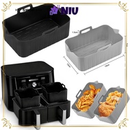 NIU Air Fryer Baking Tray, Rectangle Reusable Air Fryer Basket, Baking Utensils Silicone Air Fryer M
