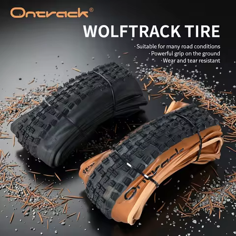 ONTRACK FOLDED TIRE 27.5/29X2.35WOLF TRACK BLACK WALL \ BROWN WALL