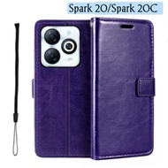 Casing Untuk Hp Tecno Spark 20 (KJ5) Spark 20C (BG7n/BG7) Flip Cover Wallet Sarung Hp Case Dompet Sa