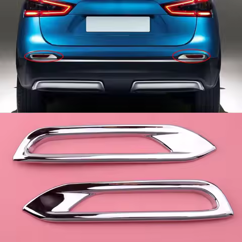 2pcs Chrome Fog Light Lamp Cover Trim Frame Moulding ABS Fit for Nissan Qashqai J11 2018