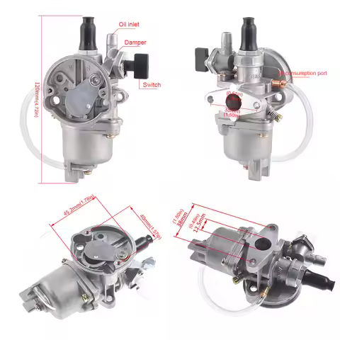 Mini Carburetor Aluminum Alloy Motorcycle Carburetor Carb for 47CC 49CC 50CC 2 Stroke Dirt Bike
