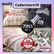 5D EXCLUSIVE DESIGNS 100% Cotton 7 In 1 1000TC High Quality Fitted Bedsheet With Comforter (Queen/Ki