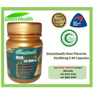 GreenHealth Deer Placenta 20,000mg with 11 Beauty Supplements [Halal] - Collagen, Evening Primrose, Purtier Alternative