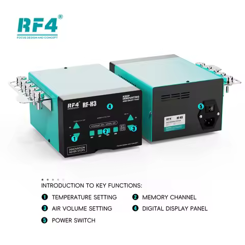 RF4 The Latest Hot Air Rework Station, Using High-Power Pure Copper Toroidal Transformer, Stable And