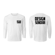 Custom White Longsleeve T-Shirt OwnDesign 2 angels.fashion