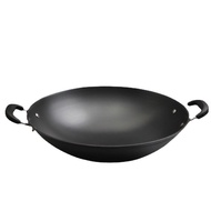 HY-# Zhangqiu Iron Pot Old-Fashioned Traditional Double-Ear a Cast Iron Pan Household Uncoated Cooking round Bottom Cast