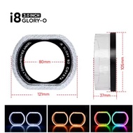 1pc lensa proyektor LED Angel Eye Demon Eye DRL Lampu Sein RGB Bluetooth Kap mesin 3.0 inci Akrilik 