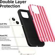 Foreign Trade Pink Stripes Film Two-in-One Phone Case Suitable for Apple 17promax Protective Case iP