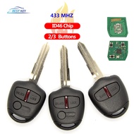 BEST KEY  2 3 Buttons Car Remote Key For Mitsubishi Outlander Pajero Triton ASX Lancer Shogun MIT8 MIT11 Blade 433Mhz ID