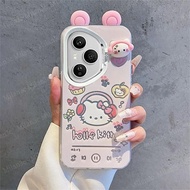 For Honor 400 Pro Casing Honor 400 Casing Cartoon Katie Cat Hard Casing Shockproof Plating Metal But