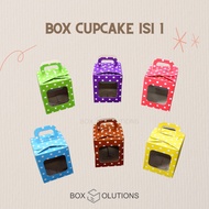 [12 pieces] 1 colorful polka dot cupcake box (including inner cupcake)