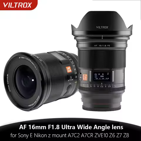 VILTROX 16mm F1.8 Full Frame Ultra Wide Angle for Lumix L mount S9 S5M2 for Sony A7C2 A7CR A7M4 FX2