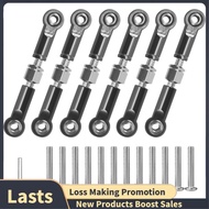 6Pcs Adjustable Metal Linkage Pull Rod Front /Rear Servo Link for  A949 A959 A969 A979 K929 RC Car U
