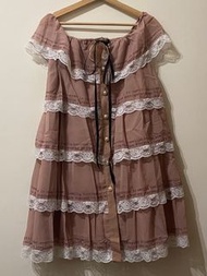 泰貨-粉藕平口洋裝