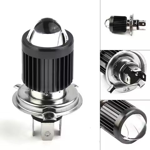 H6 BA20D H4 White 6000K Led Motorcycle Headlights With Lens Dual Color Hi/Lo Beam 12W 9-32V Fog Ligh