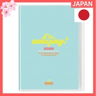 2026 Diary Planner RyuRyu A5 Size DS-2605 Blue Monthly Start on Monday with Zipper Cover September 2