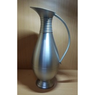 Pewter Large Plain Flower Vase Water Pitcher With Neck Ring Design