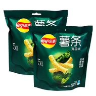 Lays Fries Sticks Cheese Seaweed Crispy 80g. (Twin Pack)