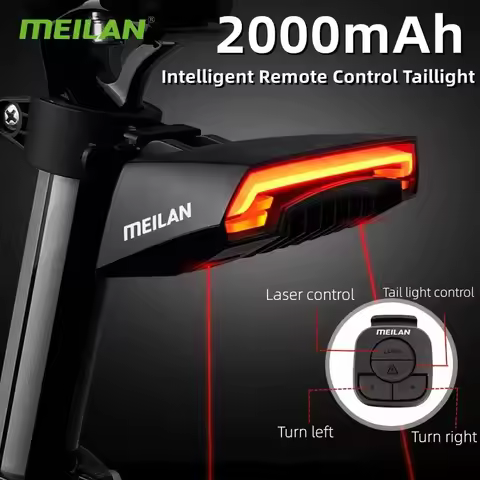 MEILAN X5 Bike Taillight Smart USB LED Wireless Remote Control Bicycle Rear Light MTB Road Laser Tur