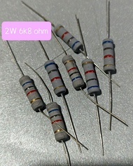 10 BUAH RESISTOR 2WATT 6K8 OHM 2W 6K8OHM 2 WATT 6K8 OHM
