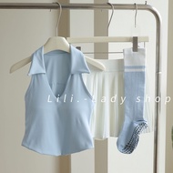 Tennis Sports Suit Women Outdoor Badminton Running Fitness Clothes Pilates Training Clothes Yoga Clo