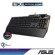 Asus RA04 TUF Gaming K1  | RGB Keyboard with dedicated volume knob, spill-resistance, side light bar