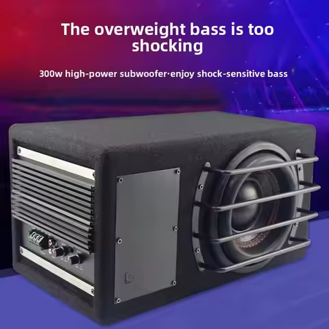 Car Subwoofer Audio 8 Inch 10 Inch 12V Active Car Audio Subwoofer with Installation Cable