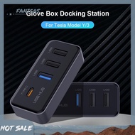 4-in-1 Multi Port Glove Box USB Hub Docking Station for for for for TESLA Model 3 Model Y