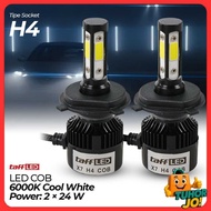 TaffLED X7 Car Headlight COB LED Headlight Cool White H4 IP65 24W - 75818-4CN