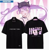 [多色齊碼] hololive 常闇永遠 Tokoyami Towa 同款 LOGO PRINT TEE 100%棉 短袖T恤 動漫 同人 衣服 男女合穿 親子裝 二次元周邊衣服情侶裝 TEE S-3