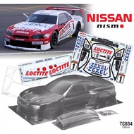 1/10 PC RC TC034 1/10 Nissan/GTR/R34 Shell Body 190mm Width 260mm Wheelbase Transparent Shell Body F