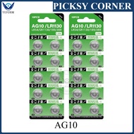 【MY Ready Stock】LR44 AG13 AG10 AG4 377 Alkaline Button Cell Watch Battery