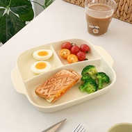 Spot Goods211Weight Loss Plate with Three Compartments Ceramic Plates Adult Breakfast Plate Children