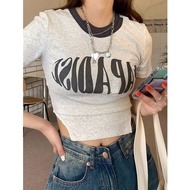 Y2k outfit/Korean T-Shirt Crop top Women's top Short Sleeve/y2k top