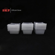 SKP Wave Pattern Disposable Square Plastic Food Container Set With Lid