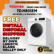 【Free Install】Toshiba TD-H80SEM 7KG SENSEDRY™ Tumble Dryer / Dryer Machine / Clothes Dryer