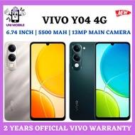 Vivo Y04 4G (4GB+64GB) & (4GB+128GB) | 6.74 Inch | 5500 mAh | 13MP Main Camera | Fast SG Door Delive