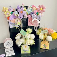 B5-4B Set of 5 Thank You flower paper bags